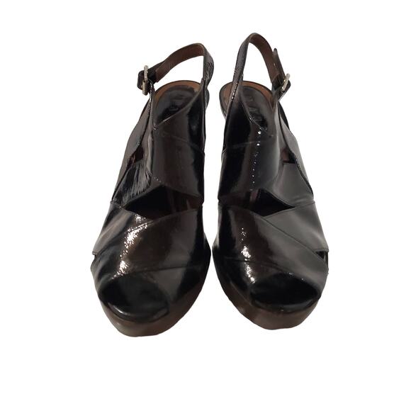 Marni Patent Leather Peep Toe Slingback Platform Sandals Womens Size 36.5 6.5 US - Picture 2 of 12